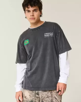 Boxy Oracle Red Bull Racing grafisk t-shirt