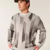 Boxy Pattern Crew Sweater Boxy Pattern Crew Sweater