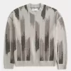 Boxy Pattern Crew Sweater Boxy Pattern Crew Sweater