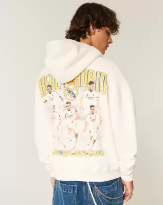 Boxy Real Madrid CF Grafisk Hoodie