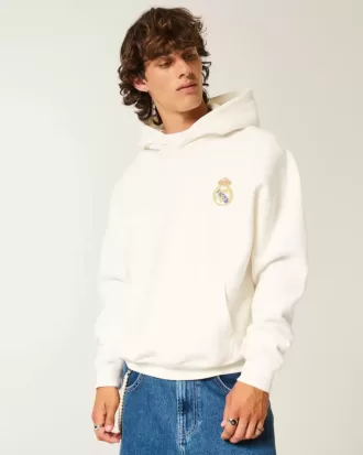 Boxy Real Madrid CF Grafisk Hoodie