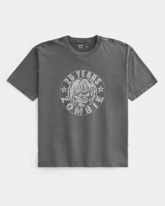 Boxy Rob Zombie Grafisk Tee Boxy Rob Zombie Grafisk Tee