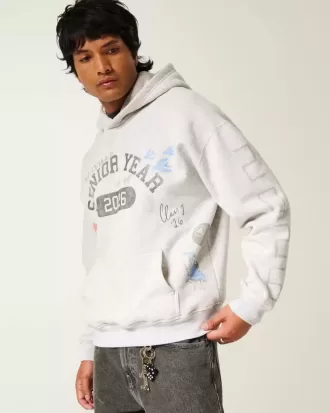 Boxy Senior Year 2026 Grafisk Hoodie