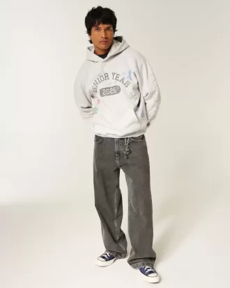 Boxy Senior Year 2026 Grafisk Hoodie