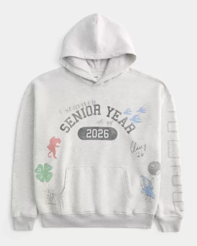 Senior år 2026 Grafiska Super Baggy Sweatpants
