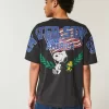 Boxy Snoopy USA grafisk t-shirt Boxy Snoopy USA grafisk t-shirt