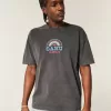 Boxy tungvikts Oahu grafisk t-shirt Boxy tungvikts Oahu grafisk t-shirt
