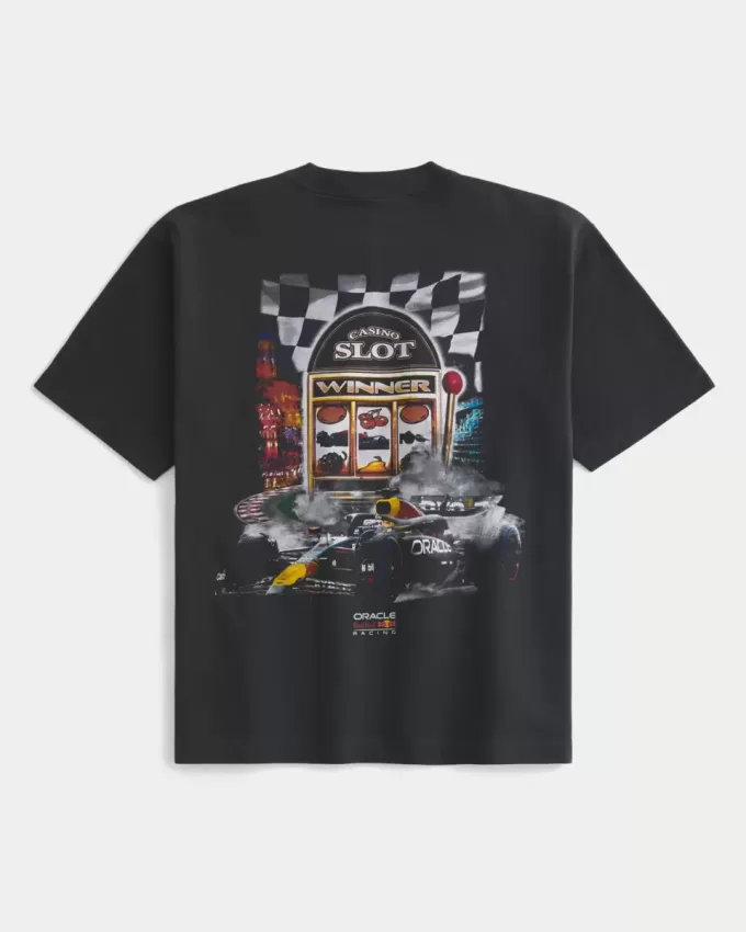 Boxy tungvikts Oracle Red Bull Racing grafisk t-shirt Boxy tungvikts Oracle Red Bull Racing grafisk t-shirt