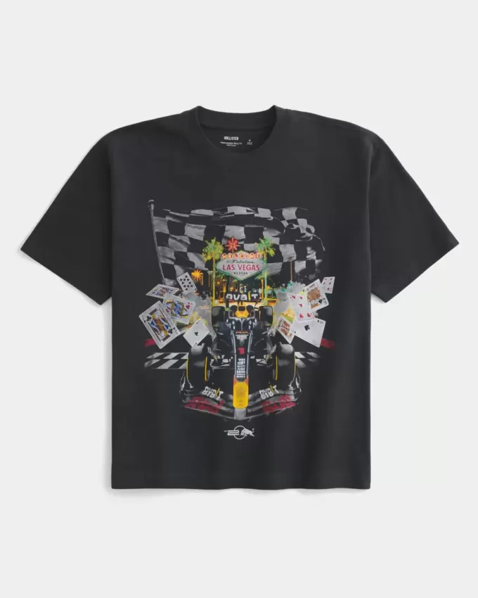 Boxy tungvikts Oracle Red Bull Racing grafisk t-shirt Boxy tungvikts Oracle Red Bull Racing grafisk t-shirt