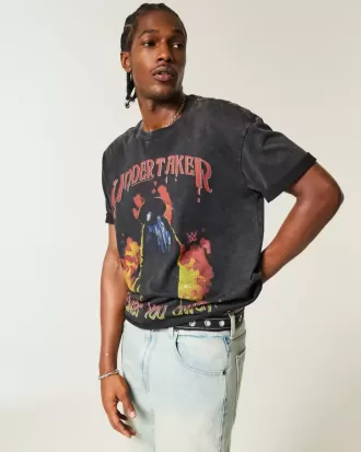 Boxy Undertaker grafisk t-shirt