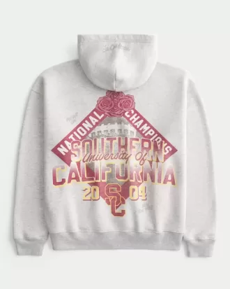 Boxy University of Southern California Trojans Grafisk Zip-Up Hoodie