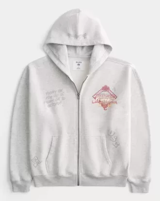 Boxy University of Southern California Trojans Grafisk Zip-Up Hoodie