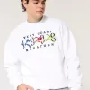Boxy West Coast Marathon Graphic Crew Sweatshirt Boxy West Coast Marathon Graphic Crew Sweatshirt