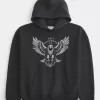 Boxy West Hollywood grafisk hoodie Boxy West Hollywood grafisk hoodie