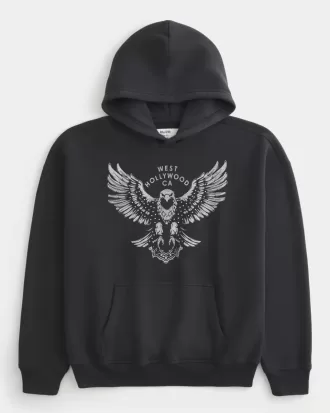 Boxy West Hollywood grafisk hoodie