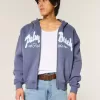 Boxy Zip-Up Palm Beach grafisk tröja Boxy Zip-Up Palm Beach grafisk tröja