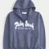 Boxy Zip-Up Palm Beach grafisk tröja Boxy Zip-Up Palm Beach grafisk tröja