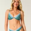 Broderad Stitch Plunge Bikinitopp med bygel Broderad Stitch Plunge Bikinitopp med bygel