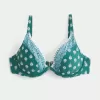 Broderad Stitch Plunge Bikinitopp med bygel Broderad Stitch Plunge Bikinitopp med bygel
