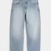 Broderade Light Wash Skater Baggy Jeans Broderade Light Wash Skater Baggy Jeans