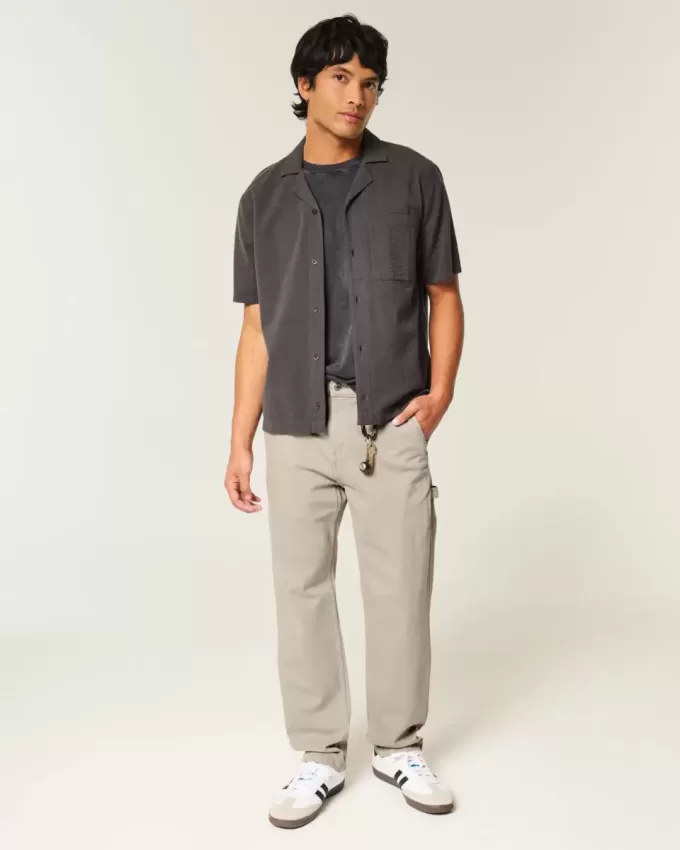 Broderade lösa målarjeans Broderade lösa målarjeans