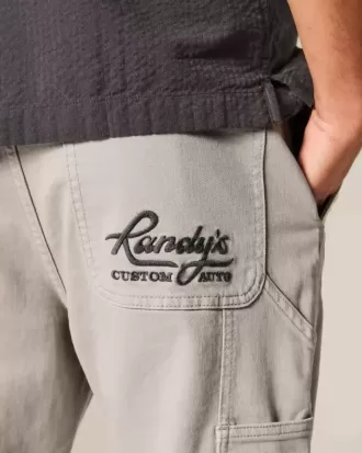 Broderade lösa målarjeans