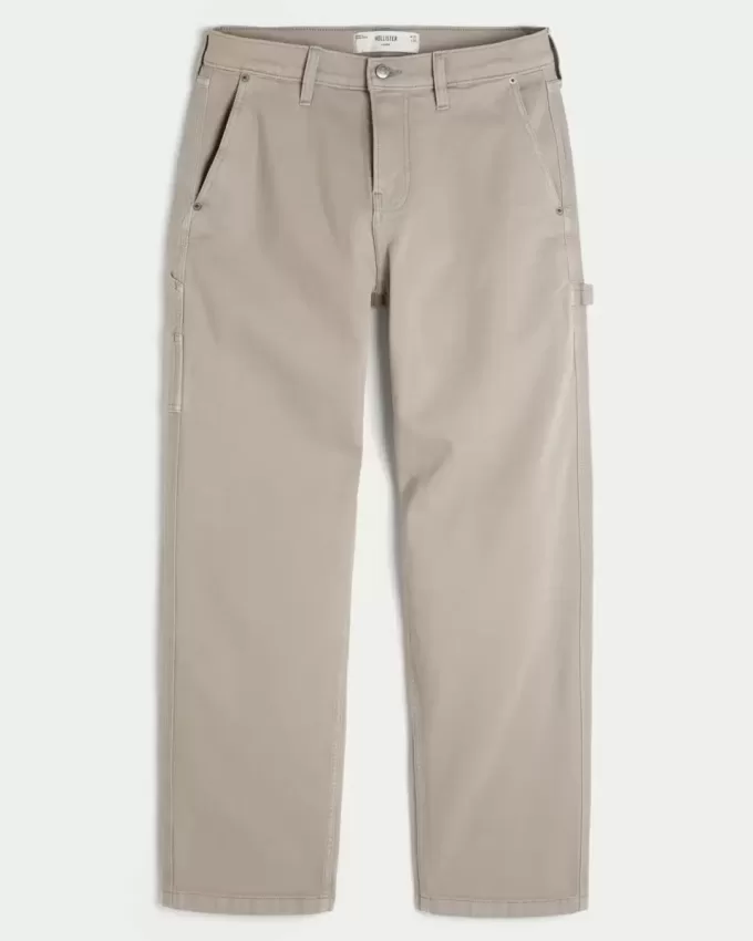 Broderade lösa målarjeans Broderade lösa målarjeans