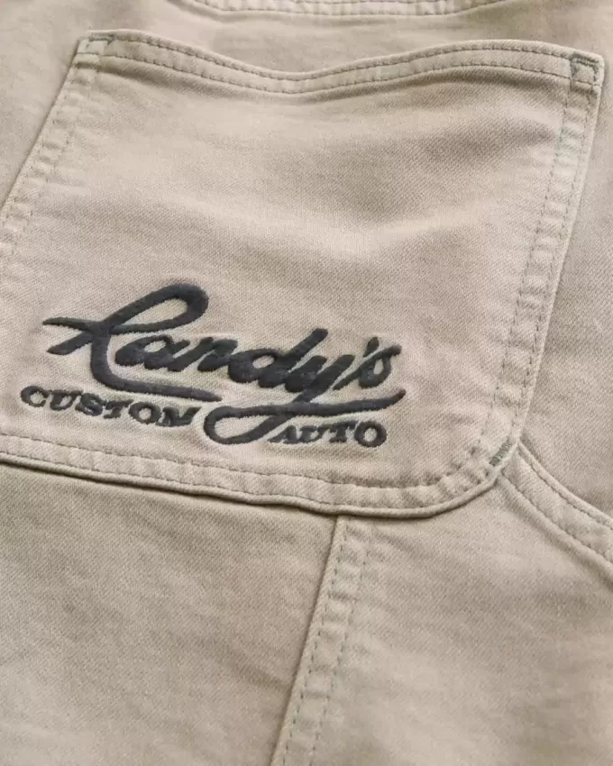 Broderade lösa målarjeans Broderade lösa målarjeans