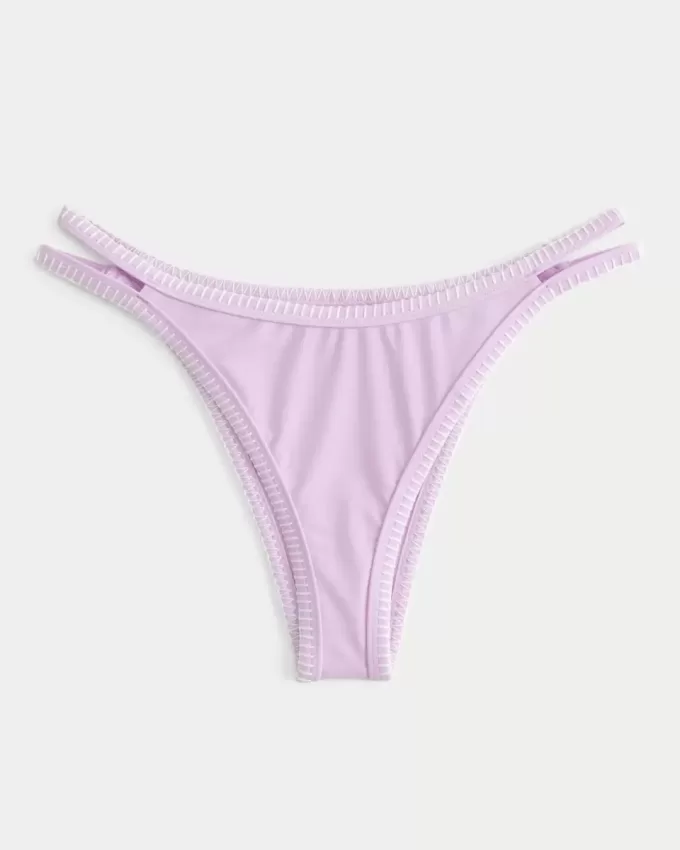 Broderade sömmar med höga ben Fräckaste bikinibotten Broderade sömmar med höga ben Fräckaste bikinibotten