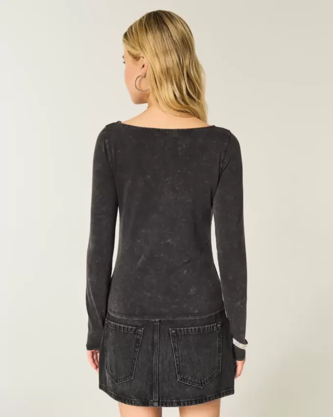Brooklyn Music Grafisk Slash-Neck Topp Brooklyn Music Grafisk Slash-Neck Topp