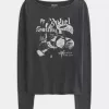 Brooklyn Music Grafisk Slash-Neck Topp Brooklyn Music Grafisk Slash-Neck Topp