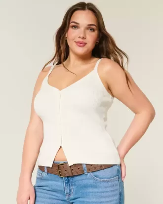 Button-Through Sweater Tank