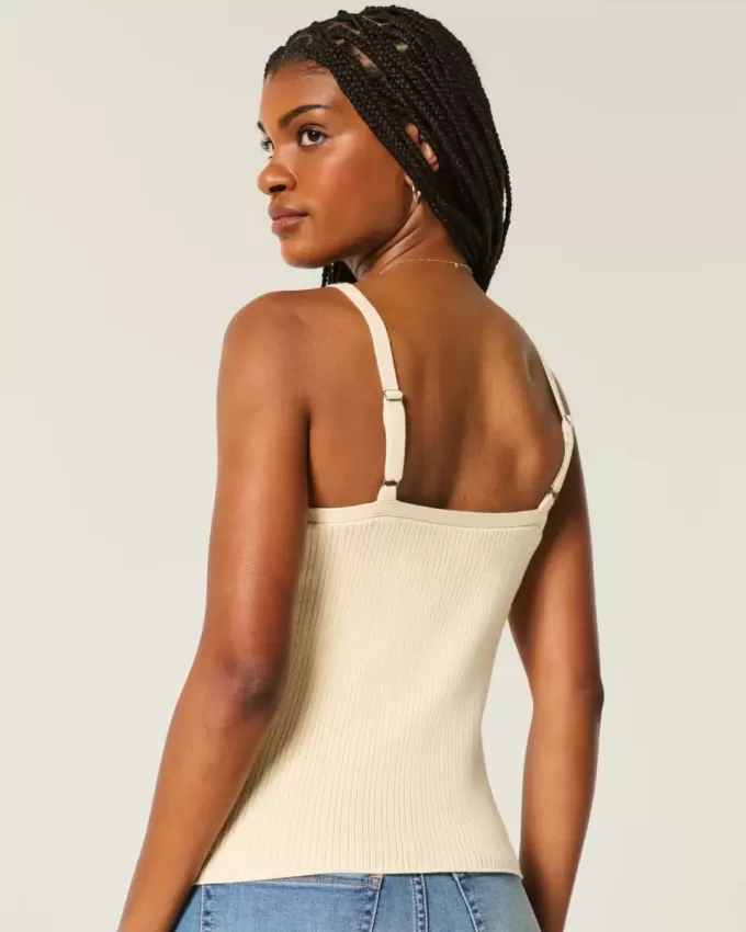 Button-Through Sweater Tank