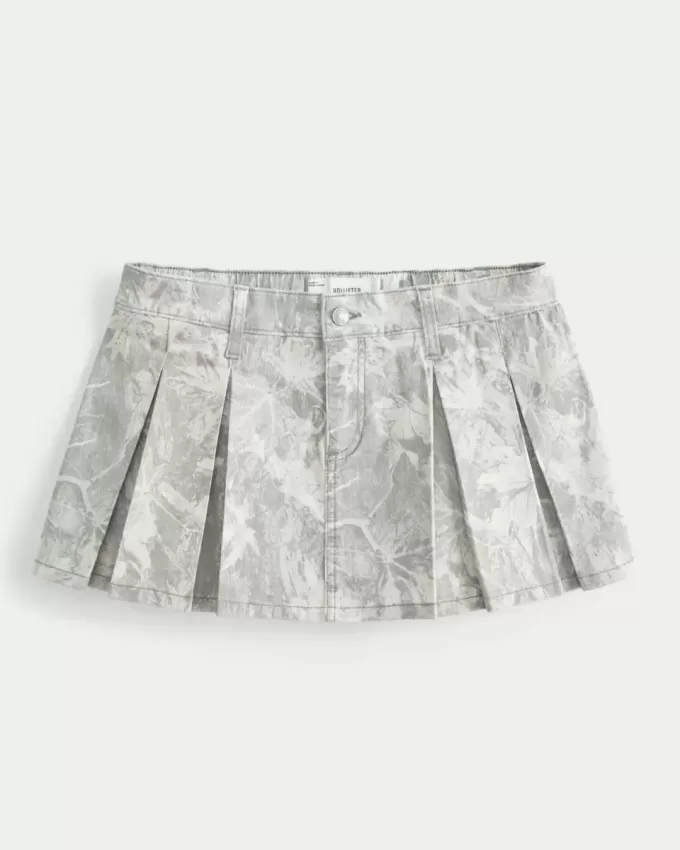 Camo Plisserad Mini Skort