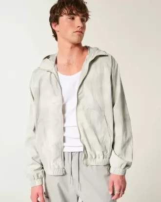 Camo Zip-Up Windbreaker Jacka