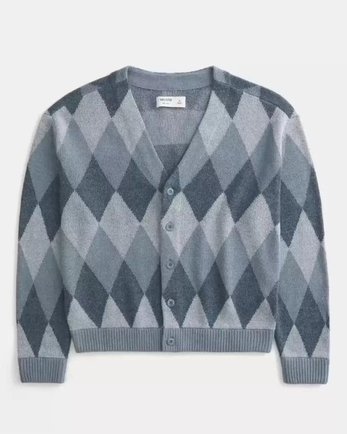 Cardigan i boxig mönster Cardigan i boxig mönster