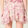 Chiffong asymmetrisk fåll mini kjol Chiffong asymmetrisk fåll mini kjol