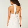 Crepe Halter Dress med öppen rygg