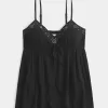 Crinkle Shine Flyaway Babydoll Top Crinkle Shine Flyaway Babydoll Top
