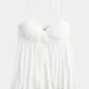 Crinkle Shine Flyaway Babydoll Top Crinkle Shine Flyaway Babydoll Top