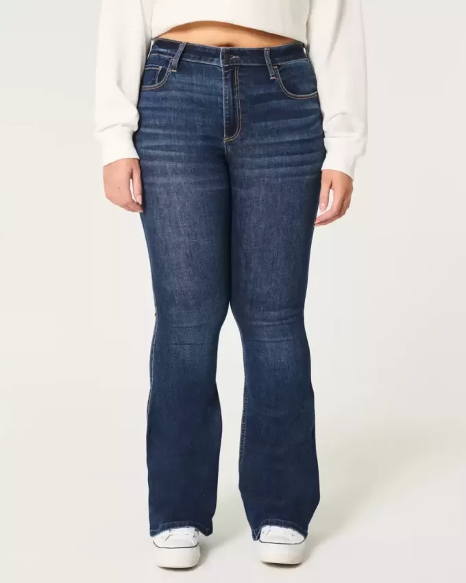 Curvy High-Rise Dark Wash Flare Jeans Curvy High-Rise Dark Wash Flare Jeans