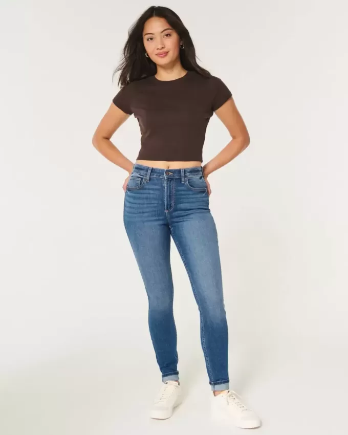 Curvy High-Rise Dark Wash Super Skinny Jeans Curvy High-Rise Dark Wash Super Skinny Jeans