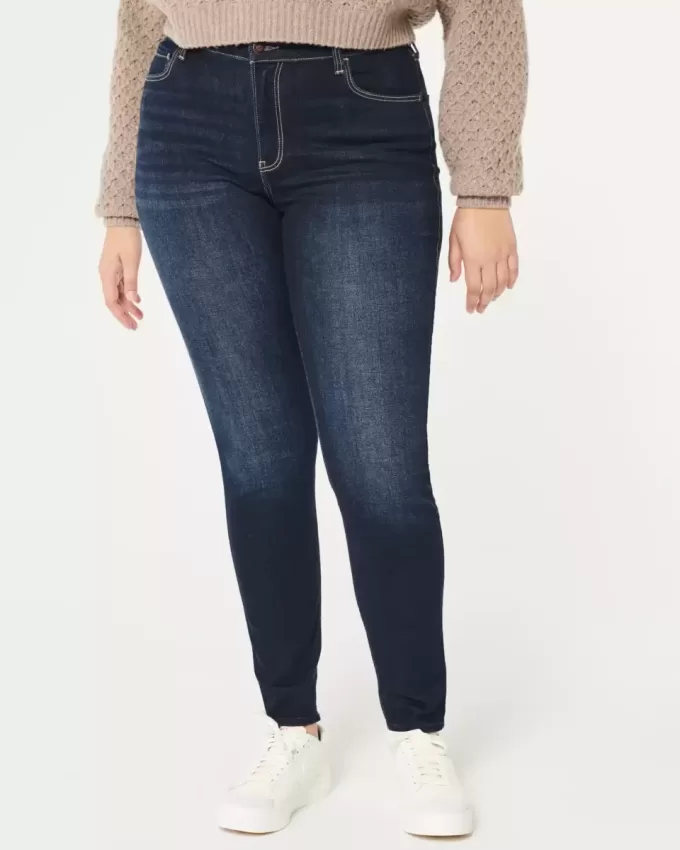Curvy High-Rise Dark Wash Super Skinny Jeans Curvy High-Rise Dark Wash Super Skinny Jeans