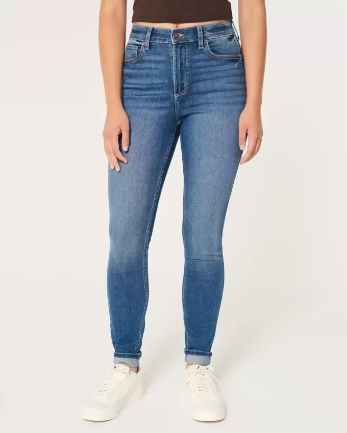 Curvy High-Rise Dark Wash Super Skinny Jeans Curvy High-Rise Dark Wash Super Skinny Jeans