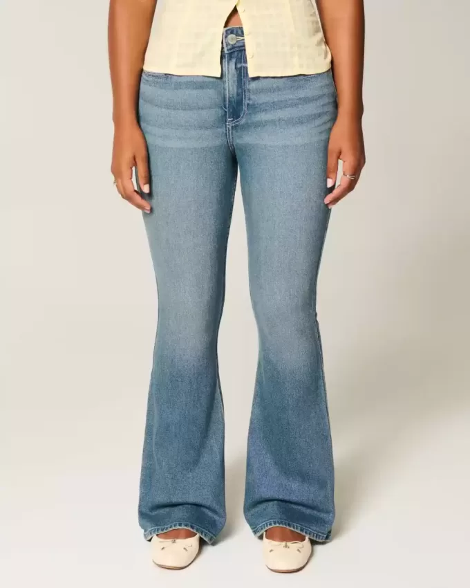 Curvy High-Rise Medium Wash Flare Jeans Curvy High-Rise Medium Wash Flare Jeans