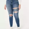 Curvy High-Rise Ripped Dark Wash Super Skinny Jeans Curvy High-Rise Ripped Dark Wash Super Skinny Jeans