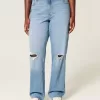 Curvy High-Rise Ripped Medium Wash Dad Jeans Curvy High-Rise Ripped Medium Wash Dad Jeans