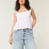 Curvy Låghus Lätt Tvätta Distressed Baggy Jort
