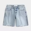 Curvy Låghus Lätt Tvätta Distressed Baggy Jort