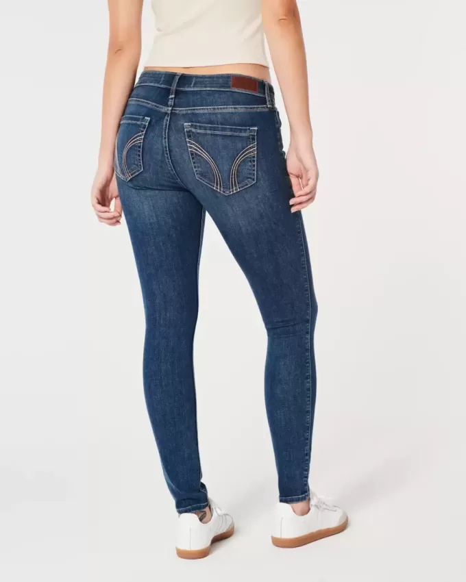 Curvy Low-Rise Dark Wash Super Skinny Jeans Curvy Low-Rise Dark Wash Super Skinny Jeans